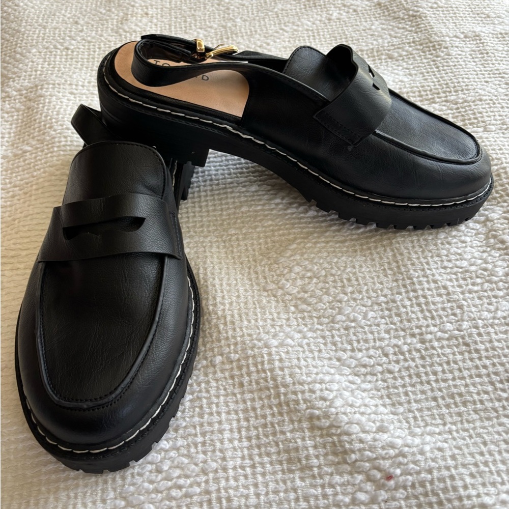 Black, torrid, Lug Sole, sling back strap